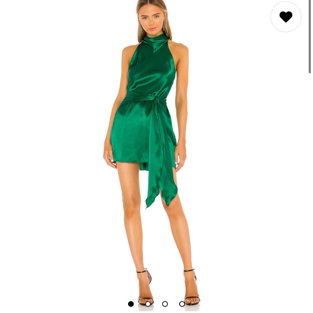 Sandrine Dress in Dark Green - Amanda Uprichard